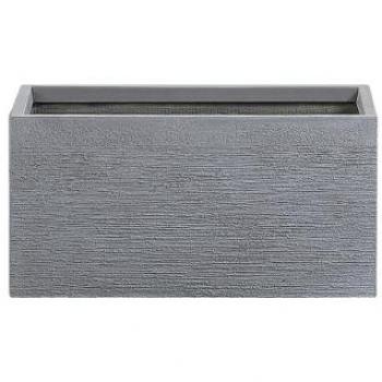 Bac à Fleurs Moderne Gris Effet Pierre 60×29×30 cm – Beliani
