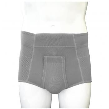 Slip Ernia Alto Grigio 9 con Pelotte di Supporto Orione 316 per Uomo