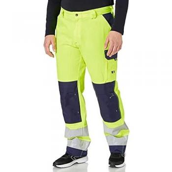 Dassy® Unisex Sicherheits-Hose, Gelb/Marine, Größe 50