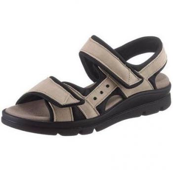 Beige Nubukleder Sandale ACO für Damen