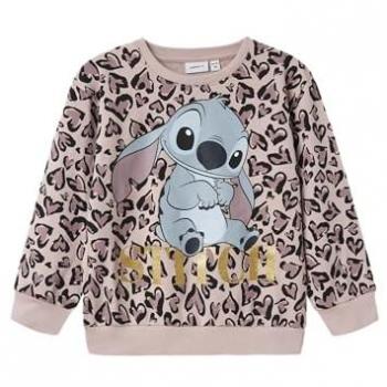 Felpa Girocollo Stitch Bambina Malva Dolce