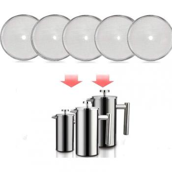 Premium Stainless Steel Tea & Coffee Filter Screens – 5 Pack