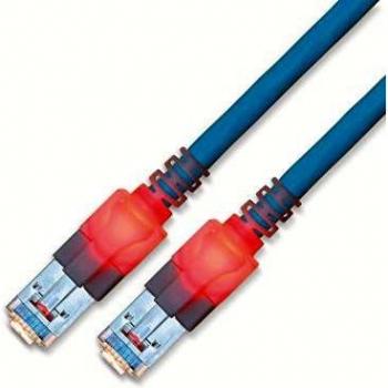 EASYLAN DualBoot 2m Cat6 LED Patch Wire – S/FTP Blue