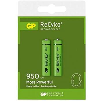 Baterías recargables GP NiMH 970 mAh AAA