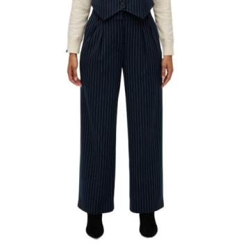 Blue Mid Rise Wide Leg Tailored Joggers Superdry