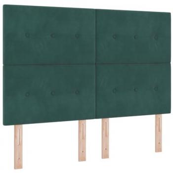 Velvet Button‑Tufted Headboard (Dark Green) – 160 cm