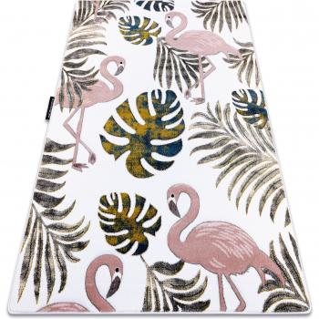 Cream Beige Floral Jungle Rug