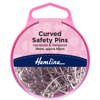 Nickel Finish Curved Safety Pin