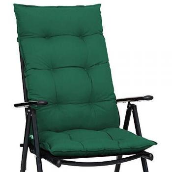 Waschbare Stuhlauflage 6er Set für Hochlehner 130x53cm Grün