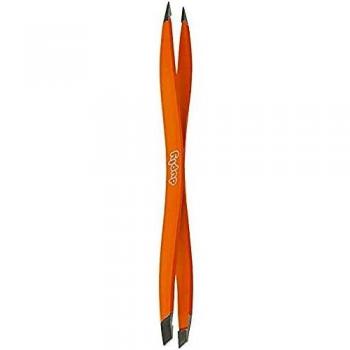 Pinza Depilar BETER Doble Punta Oblicua Naranja
