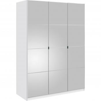 Kleiderschrank Malaga in Weiß, PRIESS mit Spiegelfront