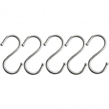 5pcs Stainless Steel S Hooks for Hanging