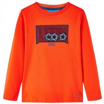 Bright Orange Long Sleeve T-Shirt for Kids 116