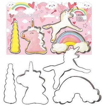 Emportes‑pièces Licorne : 4 éléments – Métal ferblanc – Non compatible avec le
