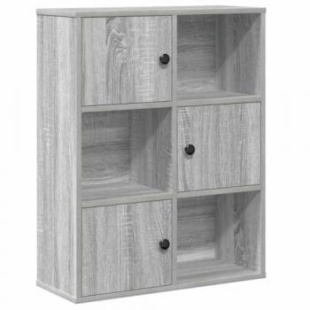 Bookcase 60x24x76.5 cm Grey Sonoma Engineered Wood