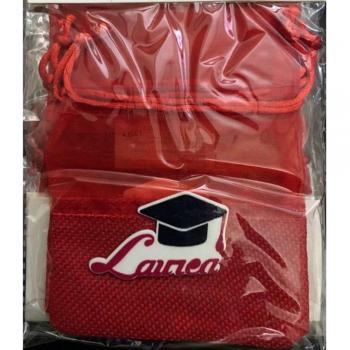 Portaconfetti “Red Diploma” – 24 sacchetti in juta, colore rosso
