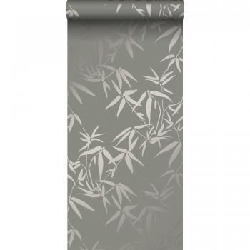 Papier Peint Décoratif Bambou Gris