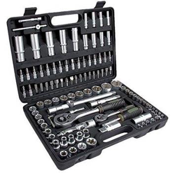 Llave de vaso Salki con juego de 108 piezas y carraca, modelo 89500108