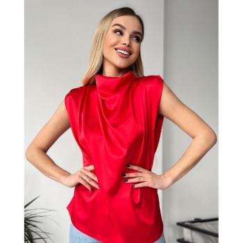Seta Rosso Issa Plus Top Senza Maniche