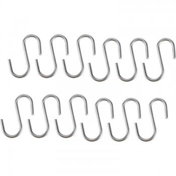 10 Pcs Multi-Purpose Stainless Steel S Hooks for Home and Kitchen