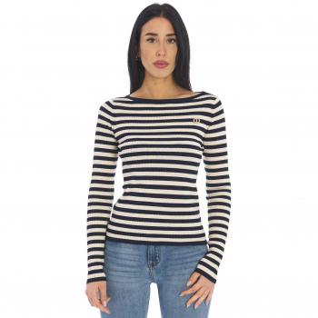 Twinset Righe Misto Viscosa Blu XS