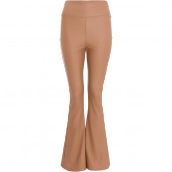 Quiz Womens Brown Faux Leather Flare Leggings Material_polyester