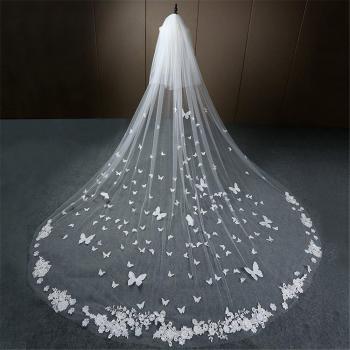 Weißer Hochzeitsschwung mit Kamm und Spitzenrand