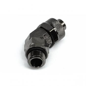 Reversible 45° 13/10 mm Compression Coupling – 10 × 1.5 mm, ¼” Black Nickel Finish