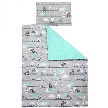 TupTam Kinderbettwäsche 2‑Teilig Wickelbett Mint – Kuschel‑Kern