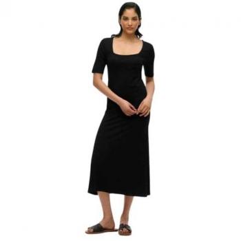 Mid-Length Superdry Women's Jersey Dress – Square Neck, Black, Small