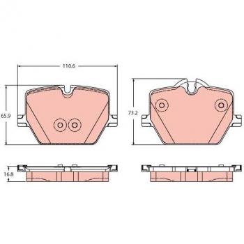 Set pastiglie freno TRW codice GDB2419