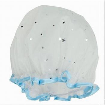 Cleafe Set 2pz Cuffie Doccia Elastico Azzurro
