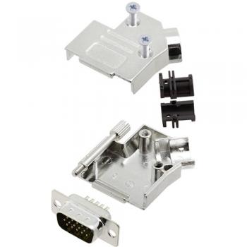 Kit Sub‑D Mâle 45° 15 Broches – Fût à Souder – Tru Components