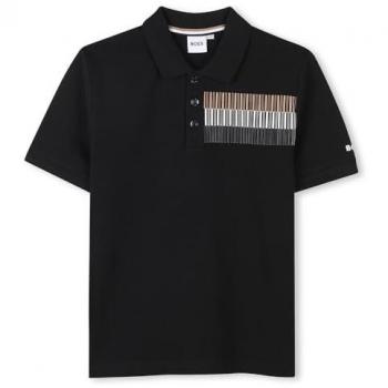 Boss Polo Bambino Nera 4 anni