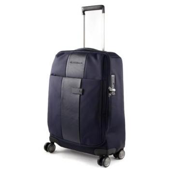 Chariot Piquadro BV4343BR2-BLU – Design bleu, 4 roues pivotantes, idéal pour femmes et hommes