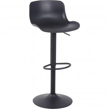 Taburete de bar con base de acero y asiento gris