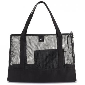 Vivance Damen Shopper, Schwarz, Polyester, transparent
