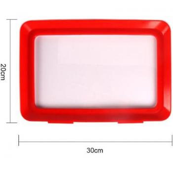 Plastic Food Preservation Tray with Elastic Cover