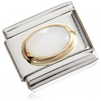 EDL Stahl-Jade‑Glanzset für Damen – 18 kt Gold‑Akzent