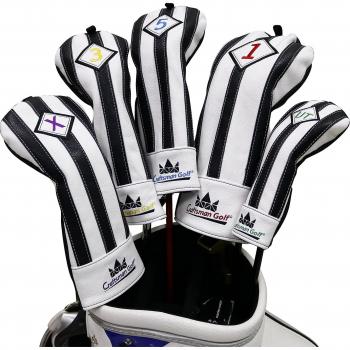 Juventus Premium Golf Head Cover – Synthetic Leather, Classic Black & White Stripes