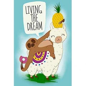 Poster 61×91,5 cm “Lama e Bradipo in Casa: Living the Dream”