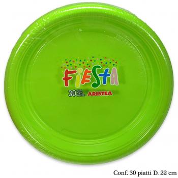 Aristea Piatti Piani Bianco Verde Mela 30 Pezzi