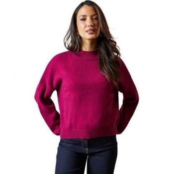 Pink Ladies' High-Neck Knitwear – XL