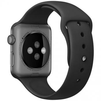 Apple Watch 42 mm Sportarmband – Dunkelgrau / Schwarz