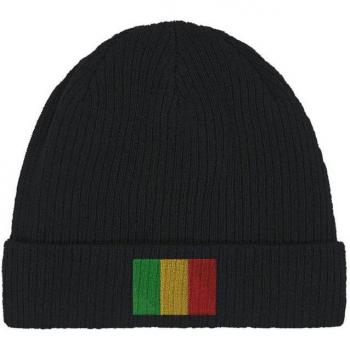 Motordach „Drapeau Mali“ – Farbe Schwarz – Vollständig aus Baumwolle – Stabiler Bund – Elegantes Design