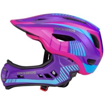 Casque Intégral pour Enfant ROCKBROS VTT Violet S (48-53cm)