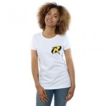 DC Comics BI48457 Women’s White Batman Robin T‑Shirt