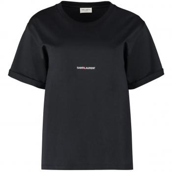 Saint Laurent Women's Black Rive Gauche Tee
