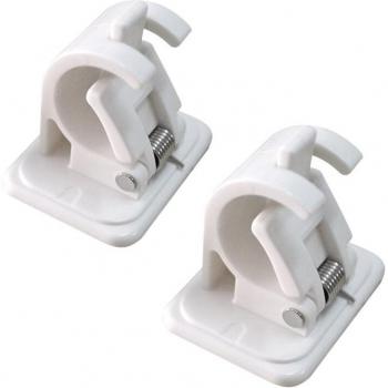 2Pcs Shower Curtain Rod Hooks