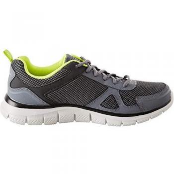 Skechers Track Bucolo Charcoal Memory Foam Gym Sports Lace Up Trainers Shoes
